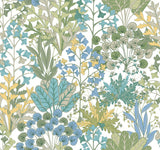 Forest Floor White & Green Botanical Non Woven Wallpaper - York BL1814