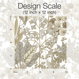 Forest Floor Neutral Wallpaper with Botanical Non Woven Pattern - York BL1815
