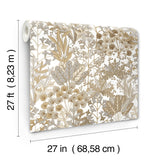 Forest Floor Neutral Wallpaper with Botanical Non Woven Pattern - York BL1815