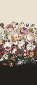 Rachel Rose Taupe Floral Wall Mural - York BL1821M