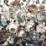 Rachel Rose White Floral Non Woven Wall Mural - York BL1822M