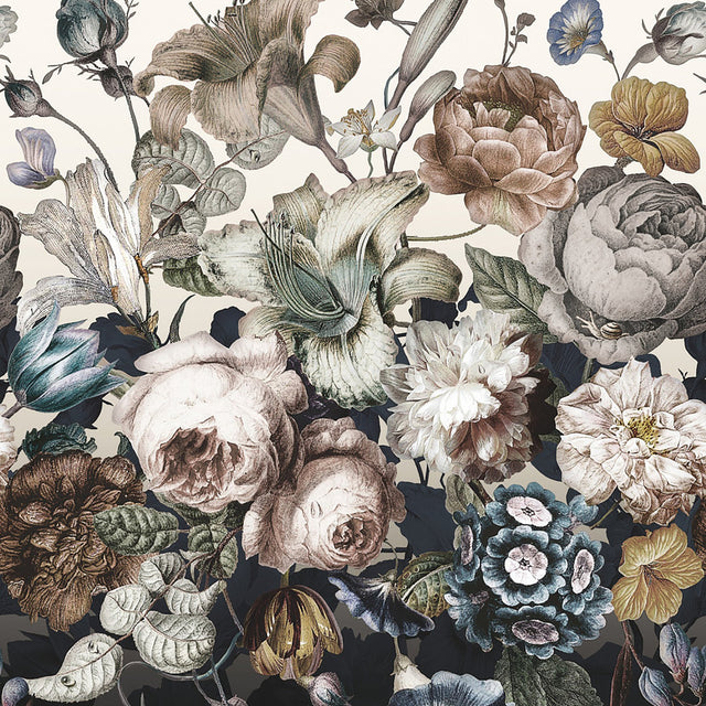 Rachel Rose White Floral Non Woven Wall Mural - York BL1822M