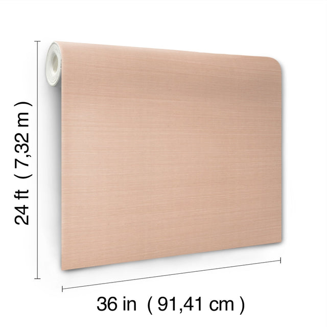 Maguey Sisal Blush Wallpaper with Natural Grasscloth Texture - York BL1823NW