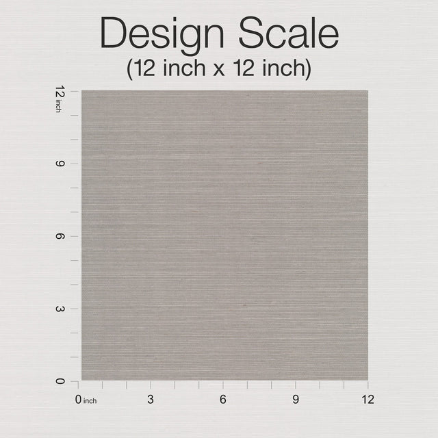 Makasa Sisal Grey Grasscloth Wallpaper with Natural Woven Texture - York BL1826