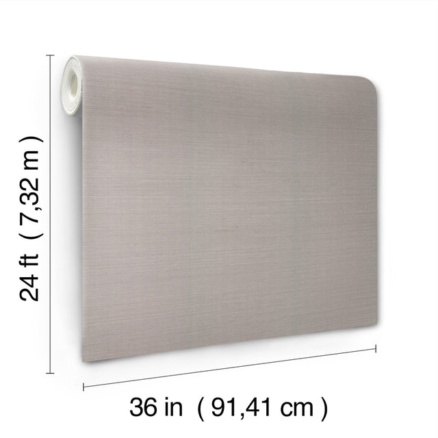 Makasa Sisal Grey Grasscloth Wallpaper with Natural Woven Texture - York BL1826
