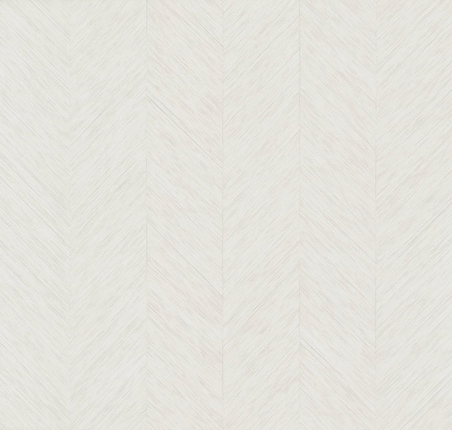 Chevron White Metallic Wallpaper with Metallic Chevron Boho Luxe Pattern - York BO6601