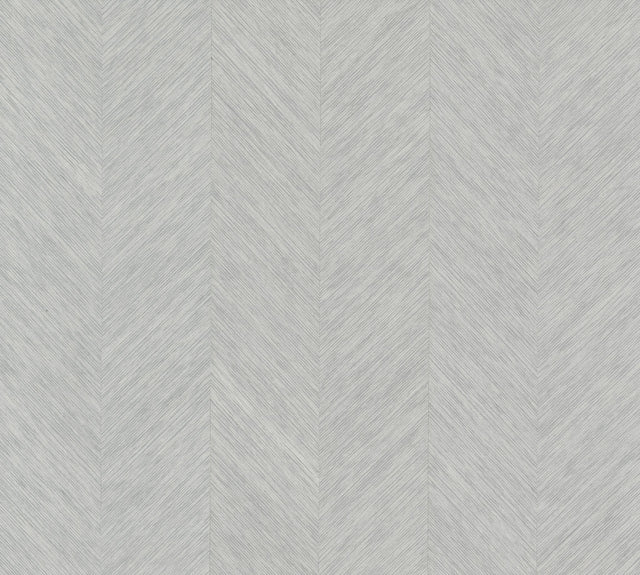 Chevron Grey Metallic Wallpaper with Bohemian Non Woven Style - York BO6603