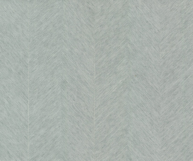 Chevron Blue Metallic Wallpaper with Metallic Chevron Pattern, Boho Luxe Non Woven - York BO6605