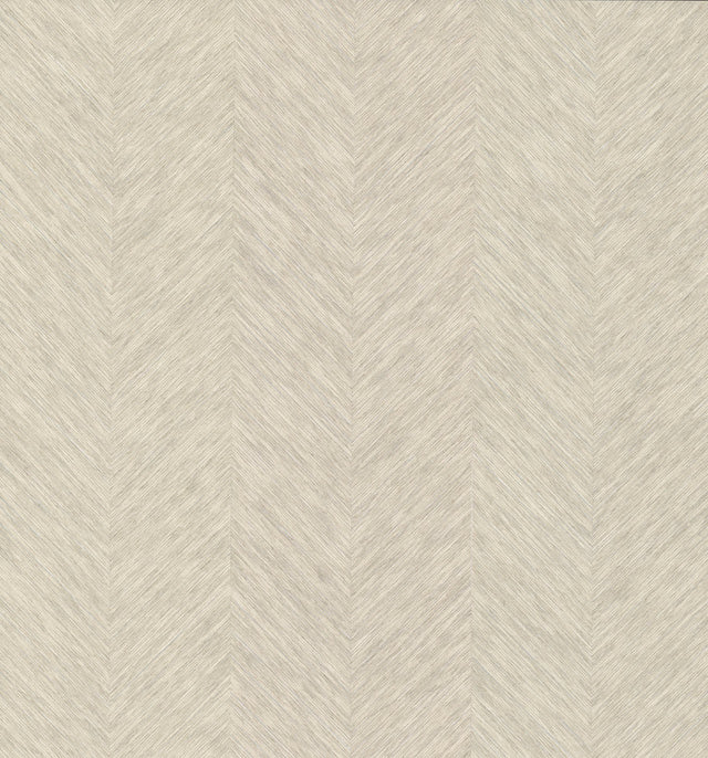 Metallic Chevron Cream Wallpaper with Bohemian Chevron Pattern, Non Woven Unpasted - York BO6607