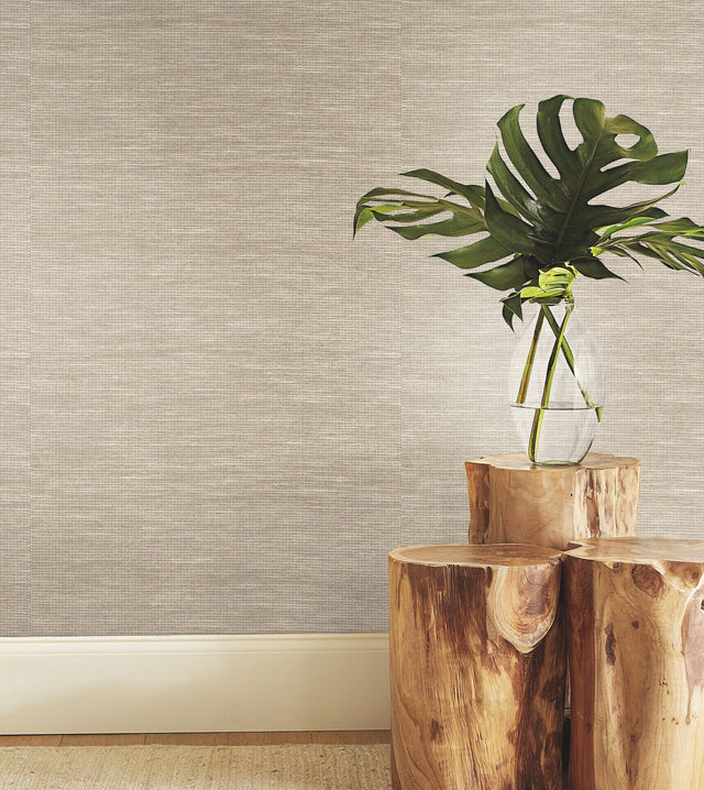 Paper & Thread Weave Cream Wallpaper with Natural Paper Weave Texture - York BO6611