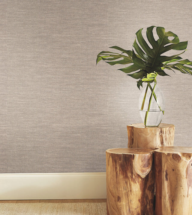 Paper & Thread Weave Beige Wallpaper with Natural Paper and Ramie Texture - York BO6612