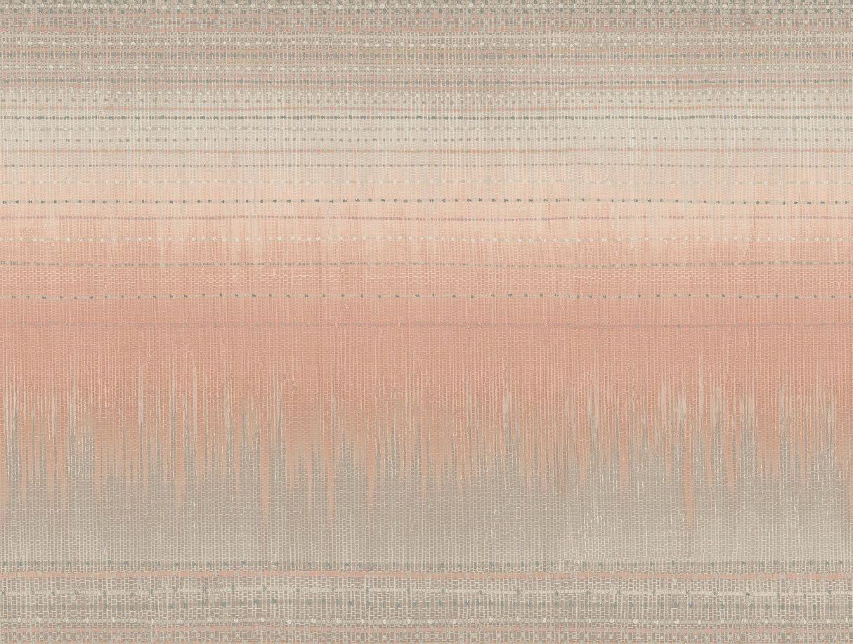 Desert Textile Pink Wallpaper with Boho Ombre Flame-Stitch Pattern - York BO6621