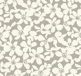 Free Spirit Brown Wallpaper with Bohemian Wildflower Silhouette - York BO6681