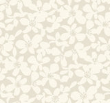 Free Spirit Pearl Wallpaper with Bohemian Floral Silhouette - York BO6683