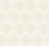 Starlight White & Silver Wallpaper with Metallic Starburst Dotted Motif - York BO6692