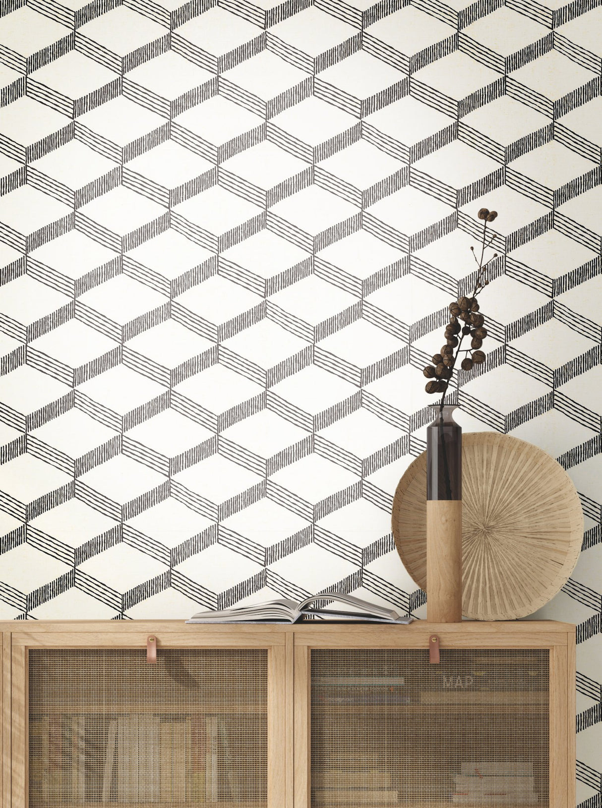 Palisades Paperweave Beige Wallpaper