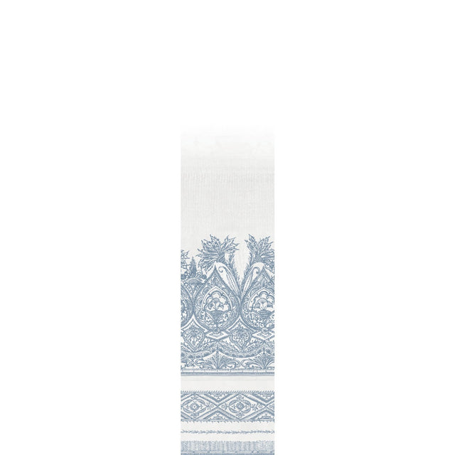 Henna Blue & White Wall Mural with Bohemian Mehndi Motif - York BO6741M