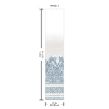 Henna Blue & White Wall Mural with Bohemian Mehndi Motif - York BO6741M