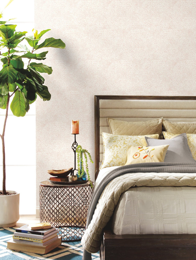 Floret Pink Wallpaper with Bohemian Floral Motif - York BO6751
