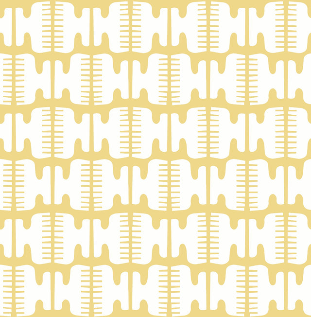 Shift Yellow Peel & Stick Wallpaper with Modern Geometric Pattern - NuWallpaper BPS4053