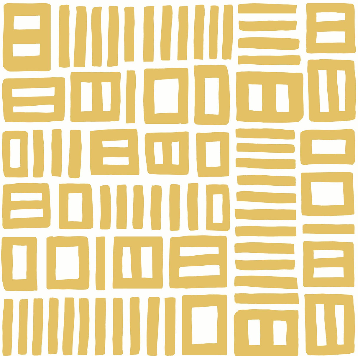 Traverse Yellow Peel & Stick Wallpaper with Modern Geometric Abstract Pattern - NuWallpaper BPS4056