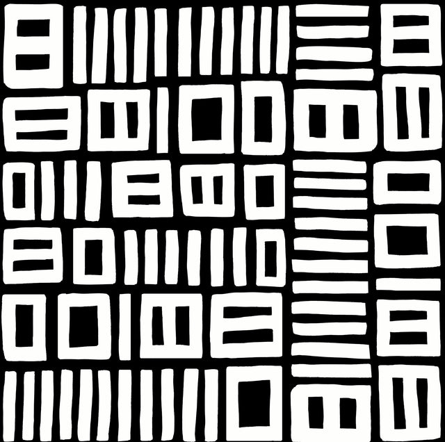 Traverse Black Peel & Stick Wallpaper with Abstract Geometric Pattern - NuWallpaper BPS4058