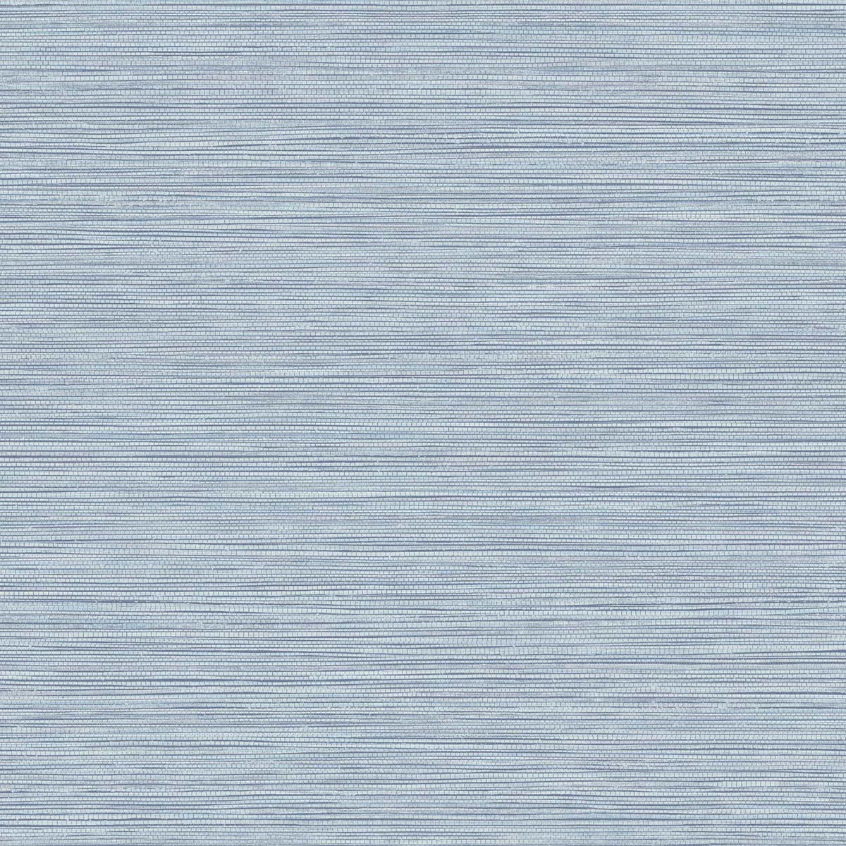 Grasslands Bridgewater blue faux grasscloth texture wallpaper