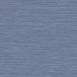 Denim blue faux grasscloth wallpaper with fine horizontal texture
