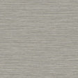 Graphite grey faux grasscloth texture wallpaper with fine horizontal woven lines (Grasslands BV30118)