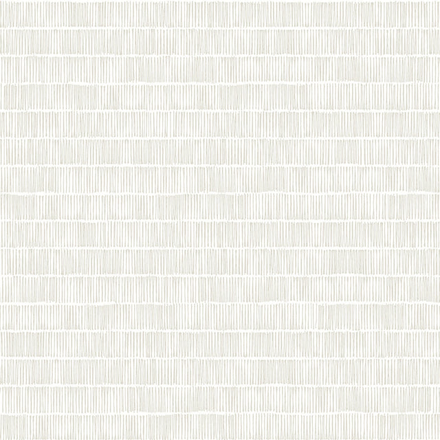Horizontal Hash Marks White & Cream Wallpaper with Geometric Hashmark Pattern, Sure Strip Prepasted - York BW3812