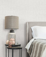 Horizontal Hash Marks White & Cream Wallpaper with Geometric Hashmark Pattern, Sure Strip Prepasted - York BW3812