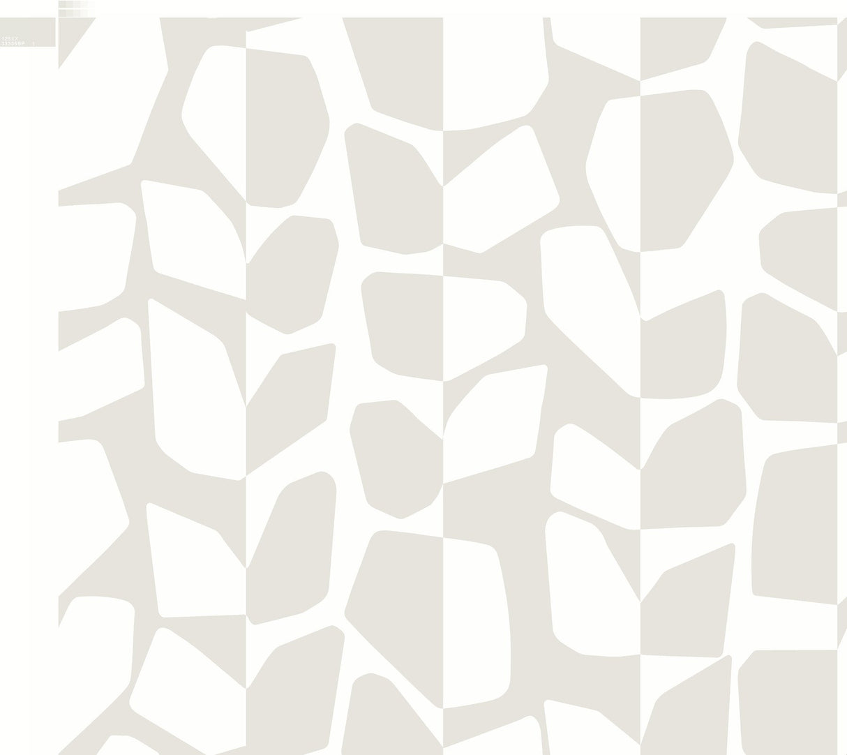 Primitive Vines White & Cream Geometric Non Woven Wallpaper - York BW3891
