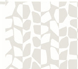 Primitive Vines White & Cream Geometric Non Woven Wallpaper - York BW3891