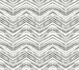 Petite Watercolor Chevron Black & White Wallpaper with Geometric Watercolor Chevron Pattern - York BW3911
