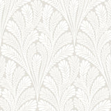 Shell Damask Neutral & Pearl Wallpaper with Metallic Pearlescent Damask - York BW3952