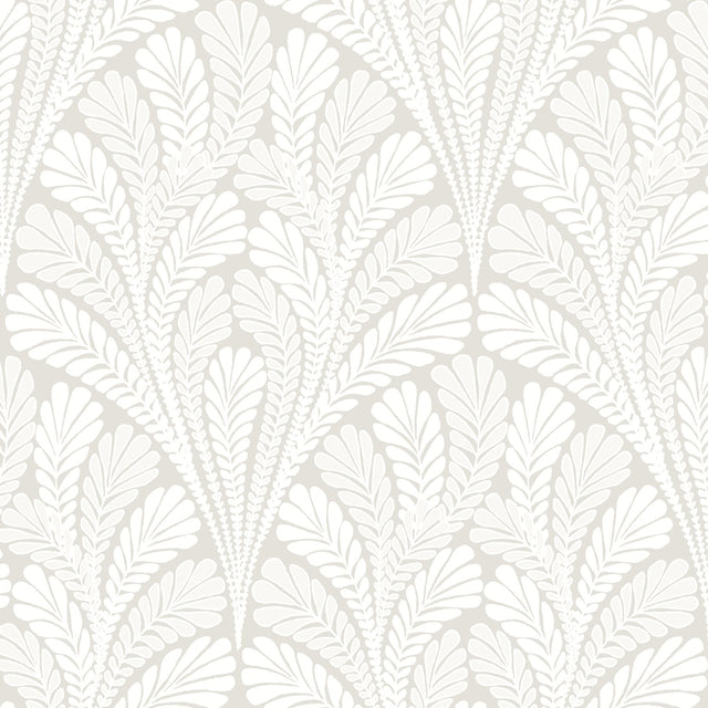 Shell Damask Neutral & Pearl Wallpaper with Metallic Pearlescent Damask - York BW3952