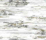Birch Bark Texture Black & Gold Wallpaper with Textured Bark Motif - York BW3961