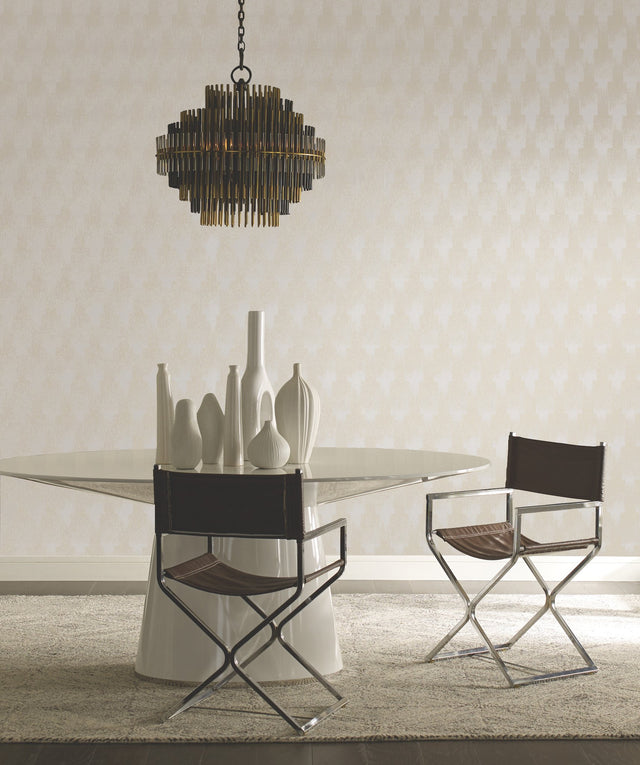Flapper White Geometric Non Woven Wallpaper - York CA1516