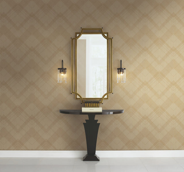 Jazz Age Beige Geometric Non Woven Wallpaper - York CA1590