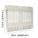 Dune Neutral Sisal Grasscloth Wall Mural with Abstract Bohemian Pattern - York CB1110