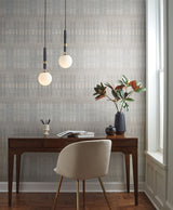 Dune Neutral Sisal Grasscloth Wall Mural with Abstract Bohemian Pattern - York CB1110