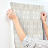Dune Neutral Sisal Grasscloth Wall Mural with Abstract Bohemian Pattern - York CB1110