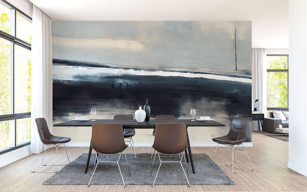 Grounded Navy Abstract Wall Mural - York CB1135M