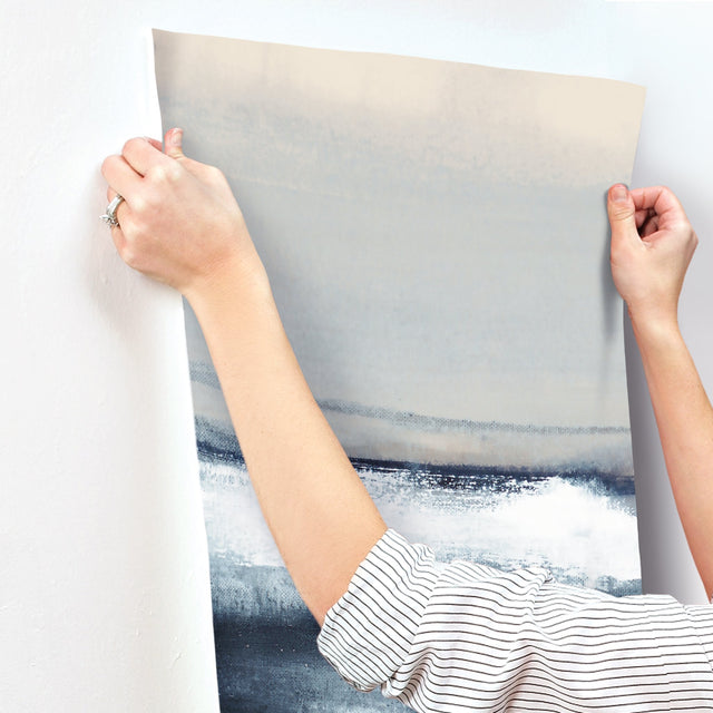 Grounded Navy Abstract Wall Mural - York CB1135M