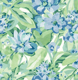 Belles Fleurs Heather Peel & Stick Wallpaper with Whimsical Botanical Floral Pattern - NuWallpaper CBS4511