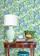 Belles Fleurs Heather Peel & Stick Wallpaper with Whimsical Botanical Floral Pattern - NuWallpaper CBS4511