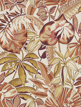 Feuilles Amber Peel & Stick Wallpaper with Bohemian Botanical Leaves Pattern - NuWallpaper CBS4515