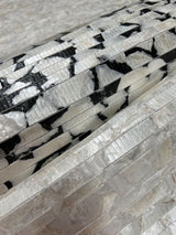 Capiz Offering Black & White Wallpaper with Natural Capiz Shell Strips - York CC1201