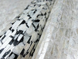 Capiz Offering Black & White Wallpaper with Natural Capiz Shell Strips - York CC1201