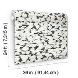 Capiz Offering Black & White Wallpaper with Natural Capiz Shell Strips - York CC1201